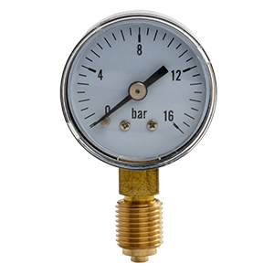 TJEP pressure gauge, 0-10 bar, 1/4", 40 mm